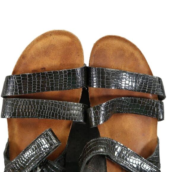 Naot Shoes Womens 40 Sandals Wedge Adjustable Leather Cork Fashion Comfort Kayla - Picture 9 of 15